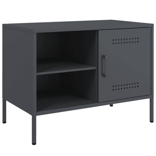 vidaXL Tv-meubelen 2 st 68x39x50,5 cm staal antracietkleurig