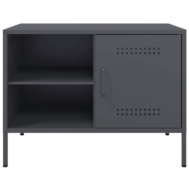 vidaXL Tv-meubel 68x39x50,5 cm staal antracietkleurig