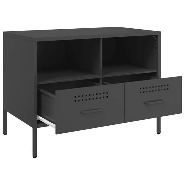 vidaXL Tv-meubel 68x39x50,5 cm staal zwart