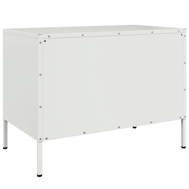 vidaXL Tv-meubel 68x39x50,5 cm staal wit