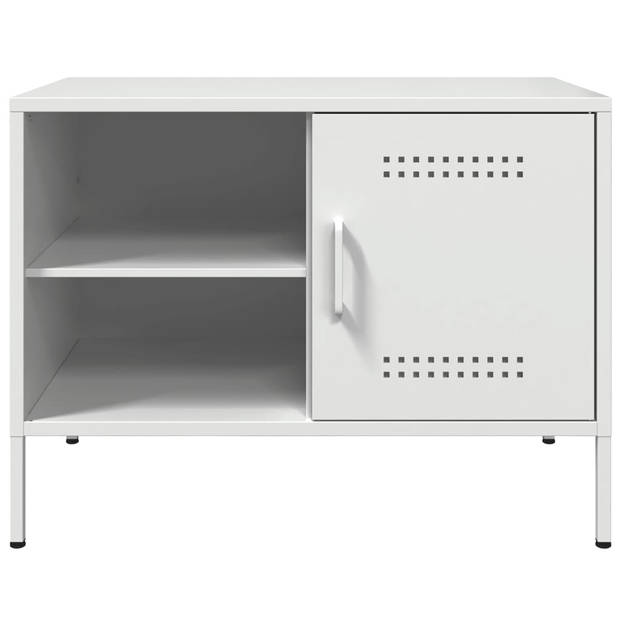 vidaXL Tv-meubel 68x39x50,5 cm staal wit