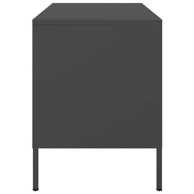 vidaXL Tv-meubel 68x39x50,5 cm staal zwart