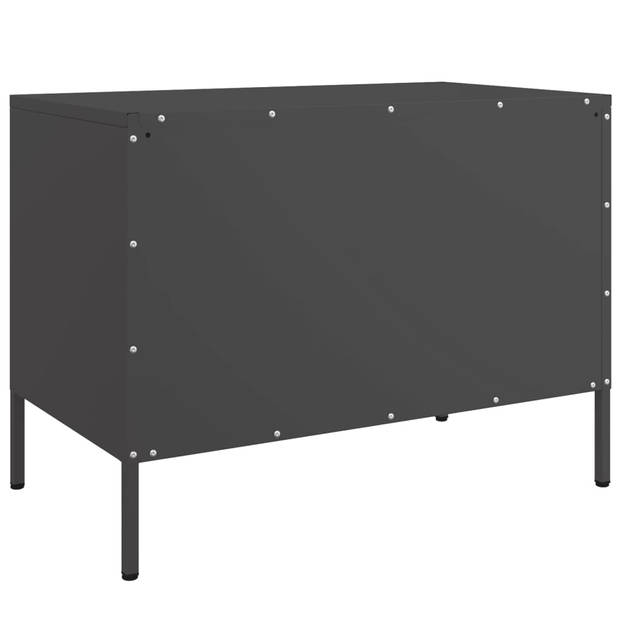 vidaXL Tv-meubel 68x39x50,5 cm staal zwart