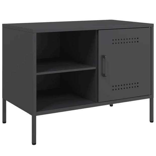 vidaXL Tv-meubel 68x39x50,5 cm staal zwart