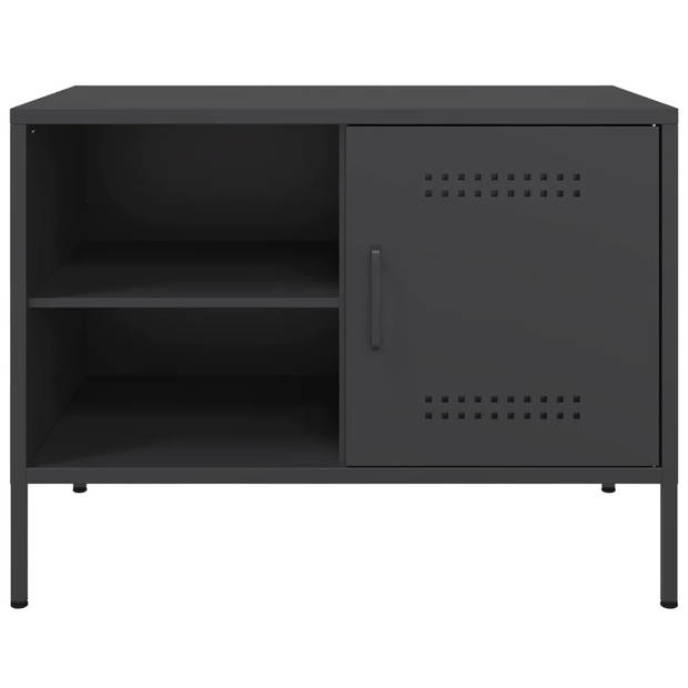 vidaXL Tv-meubel 68x39x50,5 cm staal zwart