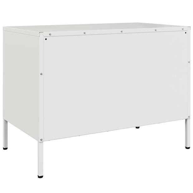 vidaXL Tv-meubel 68x39x50,5 cm staal wit