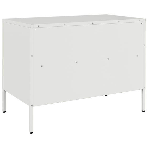 vidaXL Tv-meubel 68x39x50,5 cm staal wit