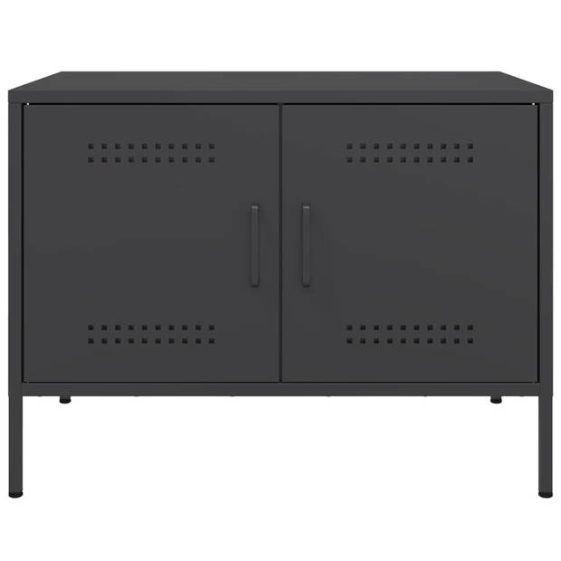 vidaXL Tv-meubel 68x39x50,5 cm staal zwart