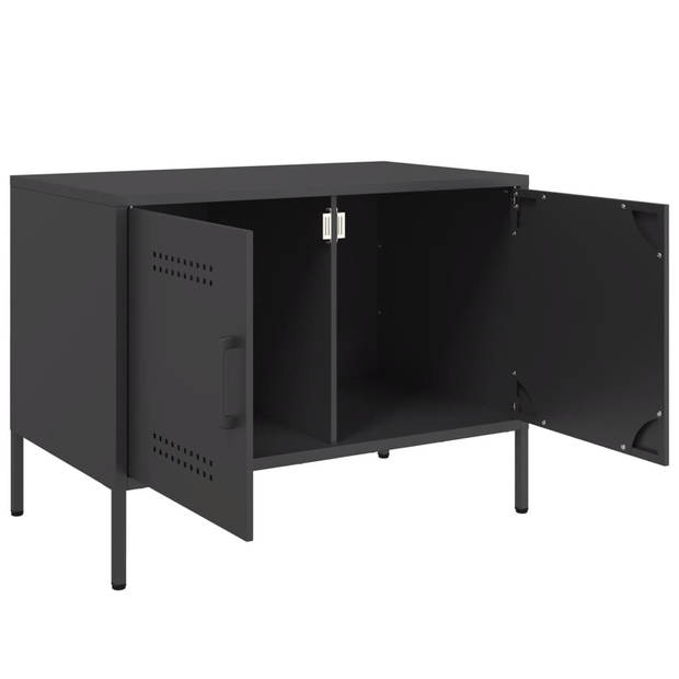 vidaXL Tv-meubel 68x39x50,5 cm staal zwart