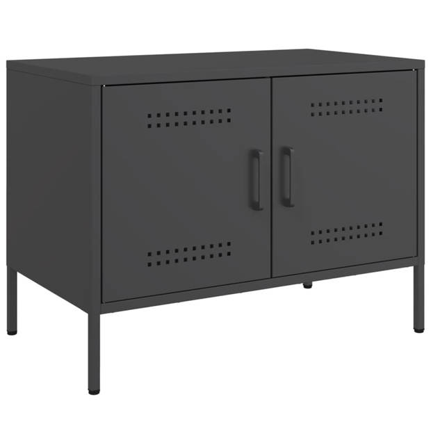 vidaXL Tv-meubel 68x39x50,5 cm staal zwart