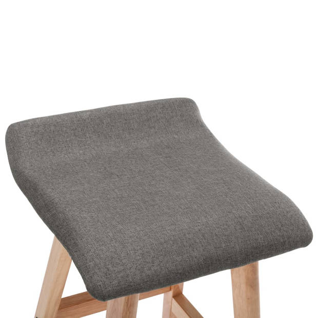 vidaXL Barstoelen 2 st stof donkergrijs