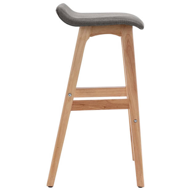 vidaXL Barstoelen 2 st stof donkergrijs