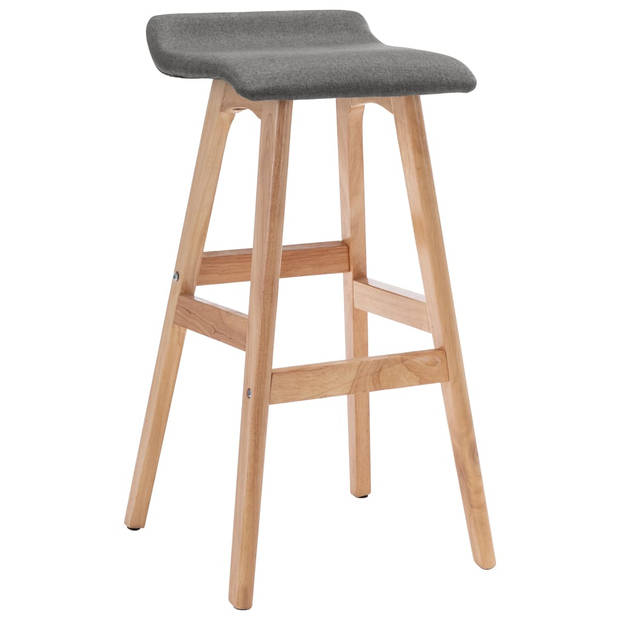 vidaXL Barstoelen 2 st stof donkergrijs