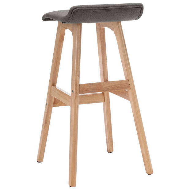 vidaXL Barstoelen 2 st stof donkergrijs