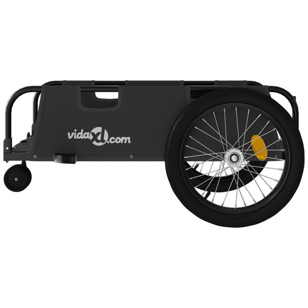 vidaXL Fietstrailer oxford stof en ijzer zwart