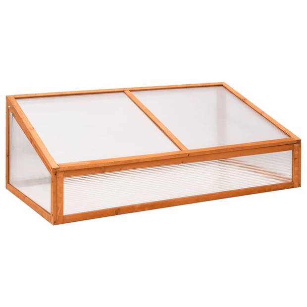 vidaXL Broeikas 110x58,5x39 cm vurenhout oranje