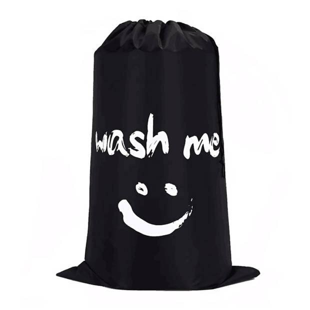 Waszak "Wash Me" - 60 x 90 cm - met trekkoord - Zwart