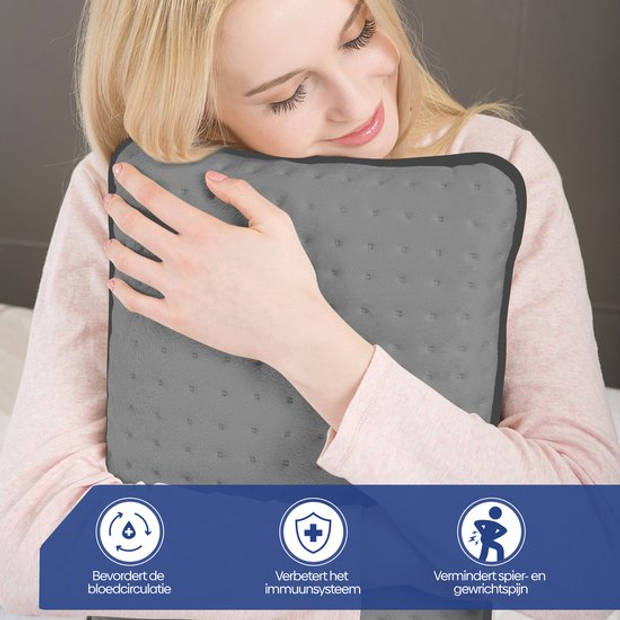 NIVADA Elektrische Warmtekussen - 30x38 cm - 3 Warmtestanden met Timer - Heating Pillow