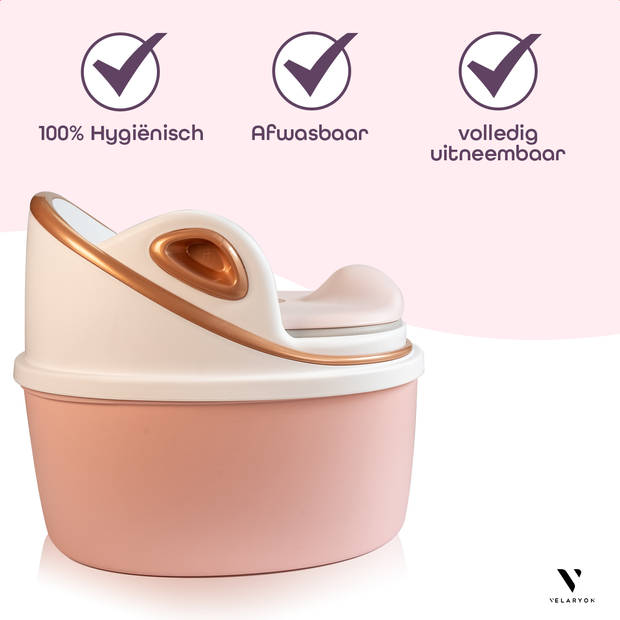 Velaryon Potje peuter - Roze - 3 in 1 - Potje met deksel - tot 21KG - WC verkleiner - Plaspotje