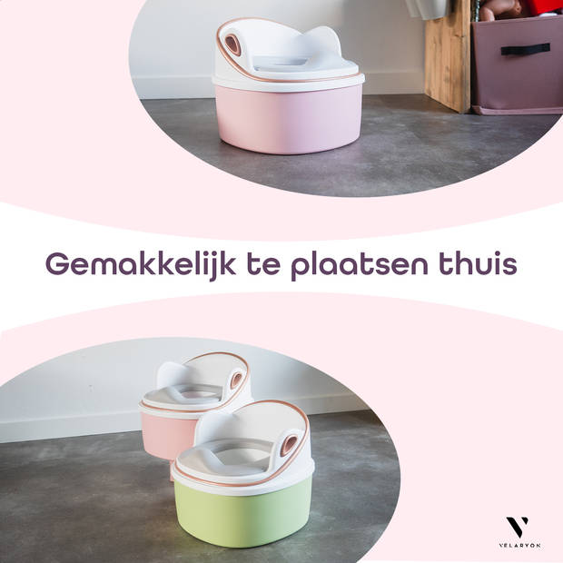 Velaryon Potje peuter - Roze - 3 in 1 - Potje met deksel - tot 21KG - WC verkleiner - Plaspotje