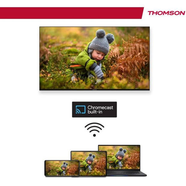 thomson 50qa2s13 - 50'' (127 cm) qled tv - 4k uhd 3840x2160 - hdr - android smart tv - 4xhdmi 2.0