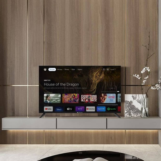 continental edison - celed50sqldv24b6 - led tv - uhd qled 4k - 50'' (127 cm) - smart google tv - wifi bluetooth - 4xhdmi