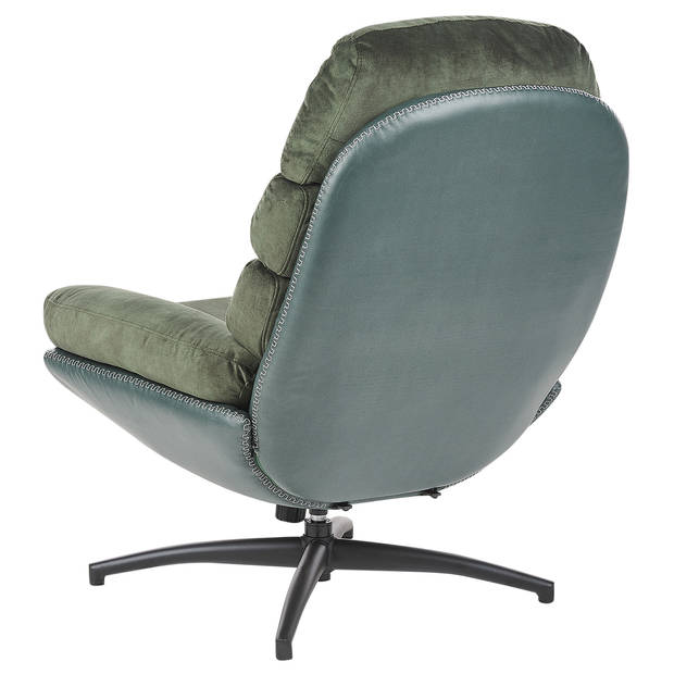 Beliani EIDE - Fauteuil-Groen-Fluweel