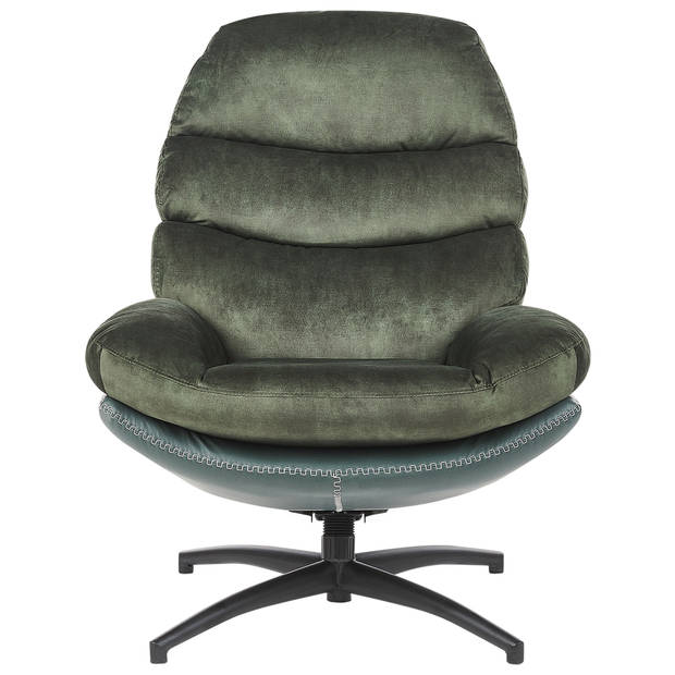 Beliani EIDE - Fauteuil-Groen-Fluweel