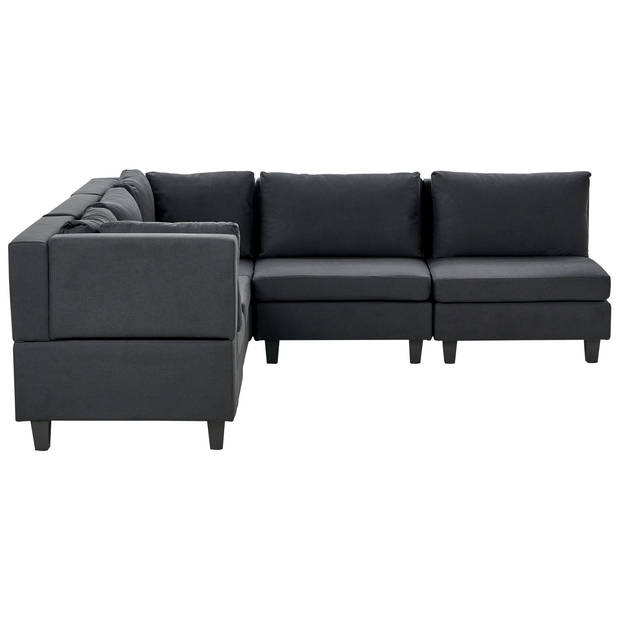 Beliani UNSTAD - Modulaire Sofa-Zwart-Polyester