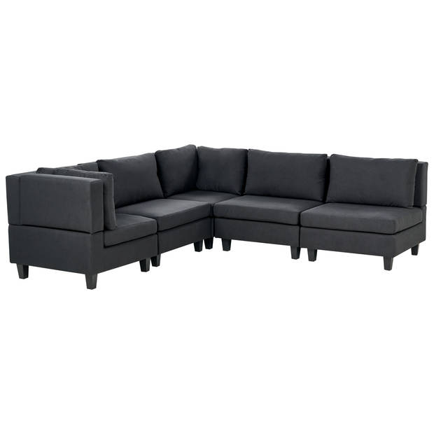 Beliani UNSTAD - Modulaire Sofa-Zwart-Polyester