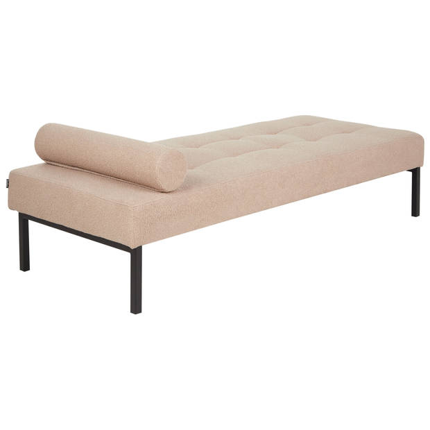 Beliani CHINON - Chaise longue-Beige-Bouclé