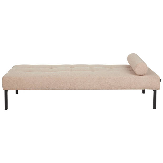 Beliani CHINON - Chaise longue-Beige-Bouclé