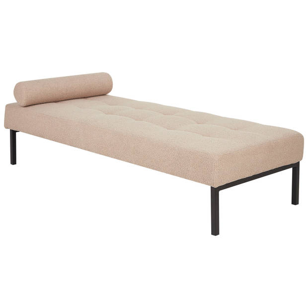 Beliani CHINON - Chaise longue-Beige-Bouclé