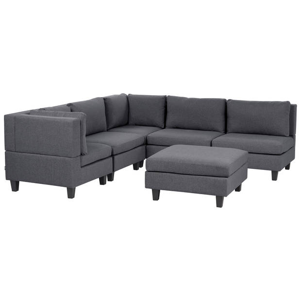 Beliani UNSTAD - Modulaire Sofa-Grijs-Polyester