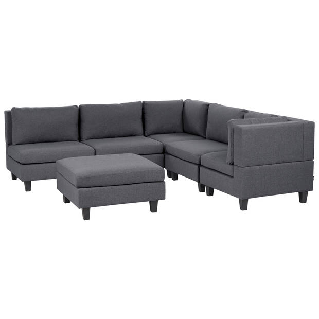 Beliani UNSTAD - Modulaire Sofa-Grijs-Polyester