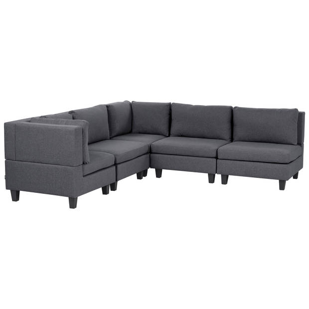 Beliani UNSTAD - Modulaire Sofa-Grijs-Polyester