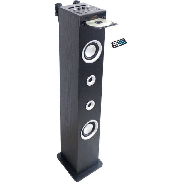 INOVALLEY HP49CD - bluetooth geluidstoren - cd speler en karaoke functie - 100w - fm radio - usb poort - aux-in ingang