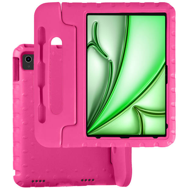 Basey iPad Air 2024 Hoes Kinder Hoesje Kids Case Cover Kids Proof - iPad Air 6 (13 inch) Kinder Hoes - Roze