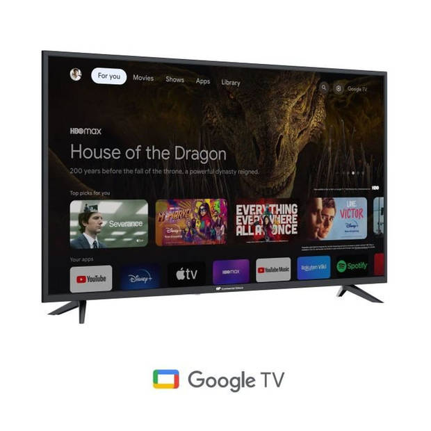 Continental Edison - led tv - 4K UHD - 55 (139 cm) - smart google tv - wifi bluetooth - 4xhdmi - 2xusb