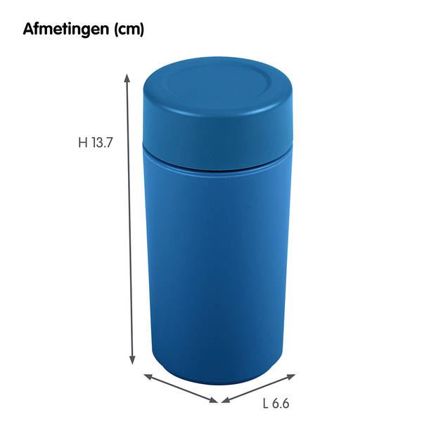 Sigma home broodtrommel klein + 2x drinkbeker - blauw