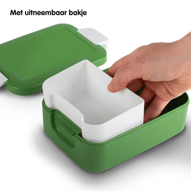 Sigma home broodtrommel klein + 2x drinkbeker - groen