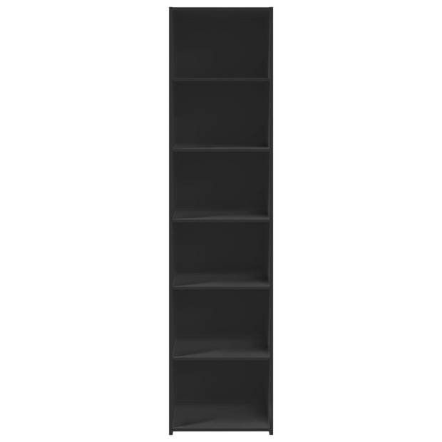 vidaXL Hoge kast 45x41x185 cm bewerkt hout zwart
