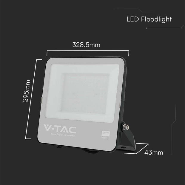 V-TAC VT-44153 LED Schijnwerpers - Zwart - 135lm/w - Samsung - IP65 - 150 Watt - 17220 Lumen - 4000K - 5 Jaar