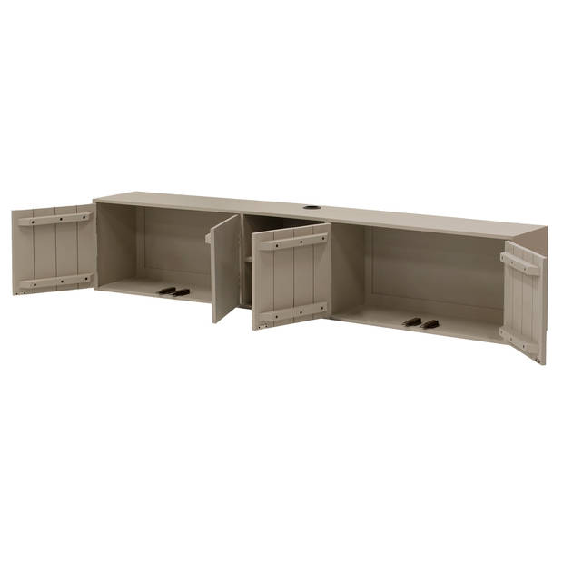 Giga Meubel - Tv-Meubel Taupe Mangohout - 4-Deurs - 200x30x40cm - Loiza