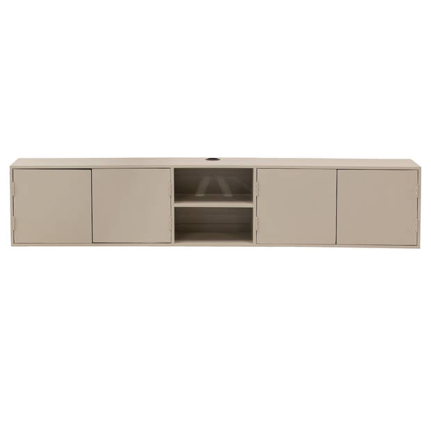 Giga Meubel - Tv-Meubel Taupe Mangohout - 4-Deurs - 200x30x40cm - Loiza