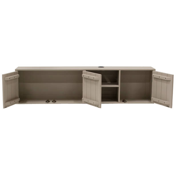 Giga Meubel - Tv-Meubel Taupe Mangohout - 3-Deurs - 160x30x40cm - Loiza