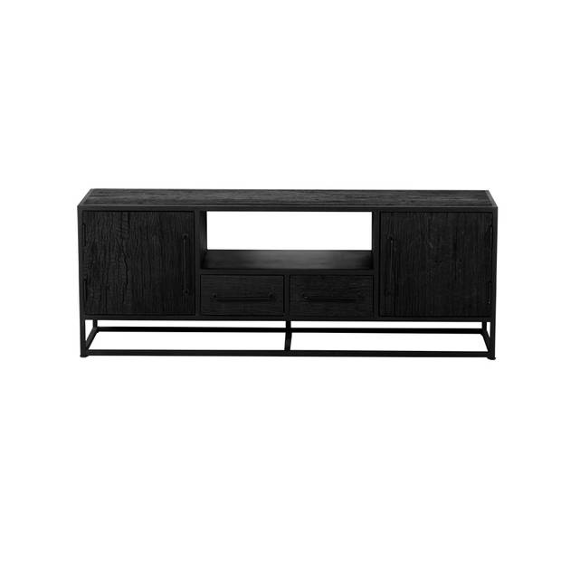 Giga Meubel - Tv-meubel Zwart Mangohout - 130x40x55cm - Pure Black