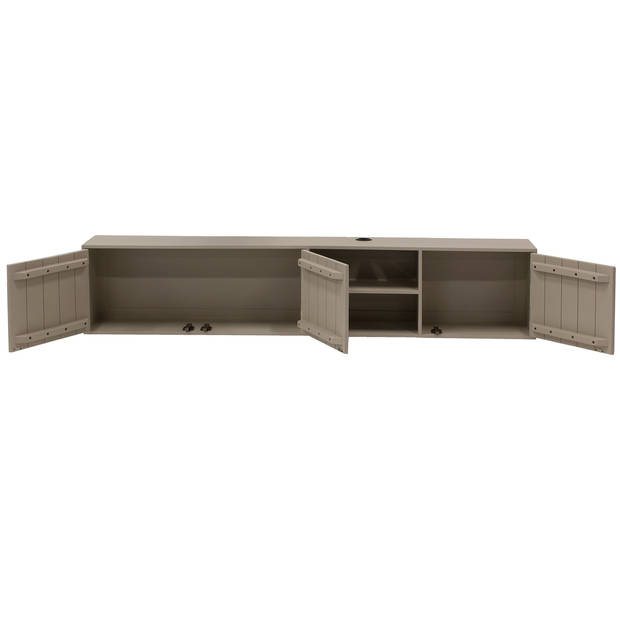 Giga Meubel - Tv-Meubel Taupe Mangohout - 3-Deurs - 200x30x40cm - Loiza