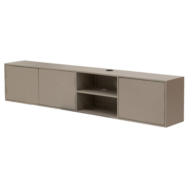 Giga Meubel - Tv-Meubel Taupe Mangohout - 3-Deurs - 200x30x40cm - Loiza