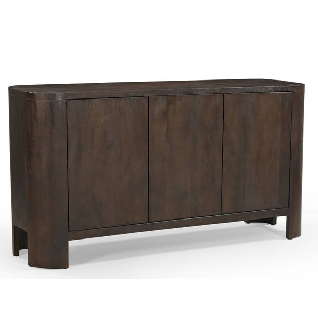 Giga Meubel - Dressoir Donkerbruin Mangohout - 150x40x76cm - Mitchel